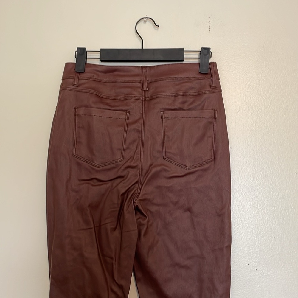 Fashion Nova | Brown Sammie High Rise Faux Leather Pants - Picture 6 of 7